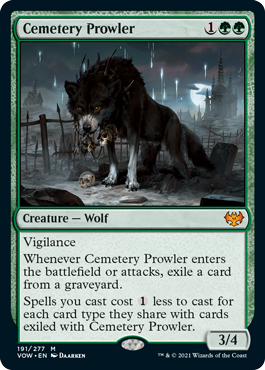[191]【EN】【FOIL】墓所のうろつくもの/Cemetery Prowler【VOW】[M][緑]