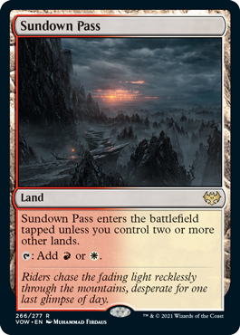 [266]【EN】【FOIL】日没の道/Sundown Pass【VOW】[R][土地]