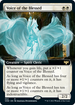 [354]【EN】【FOIL】■拡張アート■祝福されし者の声/Voice of the Blessed【VOW】[R][白]
