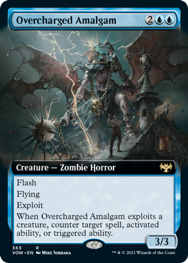 [363]【EN】【FOIL】■拡張アート■過充電縫合体/Overcharged Amalgam【VOW】[R][青]