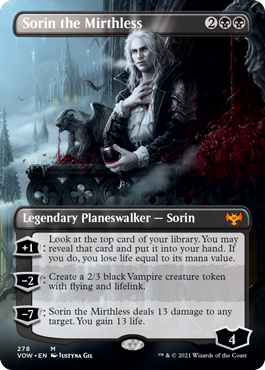 [278]【EN】【FOIL】■ボーダーレス■不笑のソリン/Sorin the Mirthless【VOW】[M][黒]