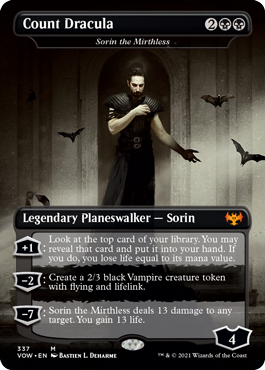 [297]【EN】【FOIL】■ショーケース■不笑のソリン/Sorin the Mirthless【VOW】[M][黒]