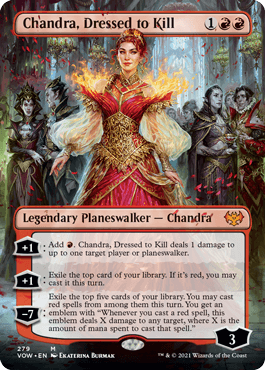 [279]【EN】【FOIL】■ボーダーレス■勝負服纏い、チャンドラ/Chandra, Dressed to Kill【VOW】[M][赤]