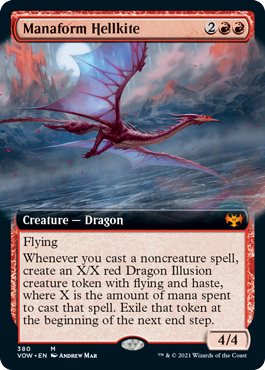 [380]【EN】【FOIL】■拡張アート■マナ形成のヘルカイト/Manaform Hellkite【VOW】[M][赤]