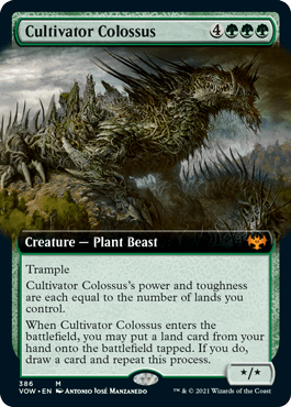 [386]【EN】【FOIL】■拡張アート■耕作する巨躯/Cultivator Colossus【VOW】[M][緑]