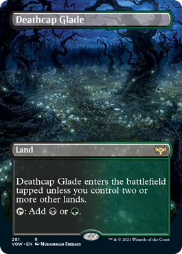 [281]【EN】【FOIL】■ボーダーレス■死天狗茸の林間地/Deathcap Glade【VOW】[R][土地]