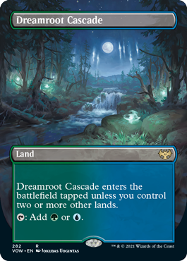 [282]【EN】【FOIL】■ボーダーレス■夢根の滝/Dreamroot Cascade【VOW】[R][土地]