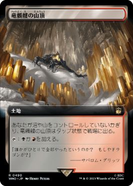 [490]【JP】■拡張アート■竜髑髏の山頂/Dragonskull Summit【WHO】[R][土地]