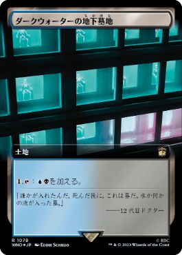 [1078]【JP】【サージFOIL】■拡張アート■ダークウォーターの地下墓地/Darkwater Catacombs【WHO】[R][土地]