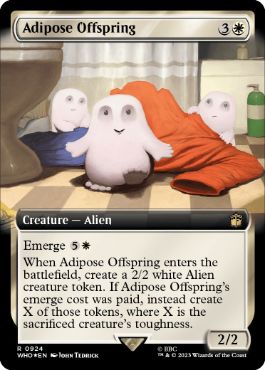 [924]【EN】【サージFOIL】■拡張アート■アディポーズの子/Adipose Offspring【WHO】[R][白]