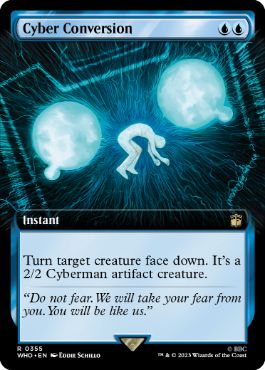[355]【EN】【FOIL】■拡張アート■サイバーへの変換/Cyber Conversion【WHO】[R][青]
