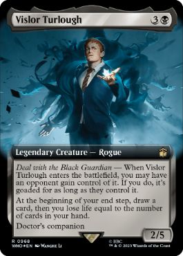 [968]【EN】【サージFOIL】■拡張アート■ヴィスラー・ターロー/Vislor Turlough【WHO】[R][黒]
