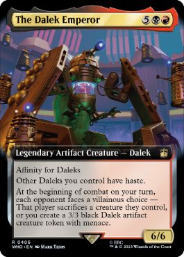 [406]【EN】【FOIL】■拡張アート■皇帝ダーレク/The Dalek Emperor【WHO】[R][多色]