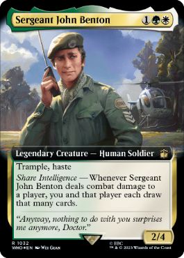 [1032]【EN】【サージFOIL】■拡張アート■ジョン・ベントン伍長/Sergeant John Benton【WHO】[R][多色]