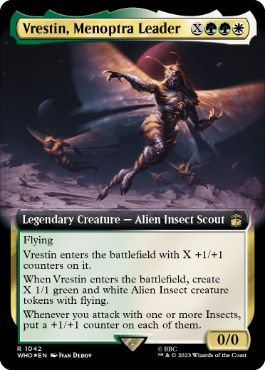 [1042]【EN】【サージFOIL】■拡張アート■メノプトラの指導者、ヴレスティン/Vrestin, Menoptra Leader【WHO】[R][多色]