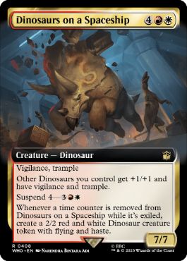 [408]【EN】【FOIL】■拡張アート■宇宙船内の恐竜/Dinosaurs on a Spaceship【WHO】[R][多色]
