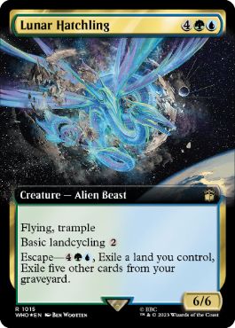 [1015]【EN】【サージFOIL】■拡張アート■月の雛/Lunar Hatchling【WHO】[R][多色]