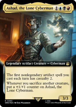 [993]【EN】【サージFOIL】■拡張アート■孤高のサイバーマン、アシャド/Ashad, the Lone Cyberman【WHO】[R][多色]