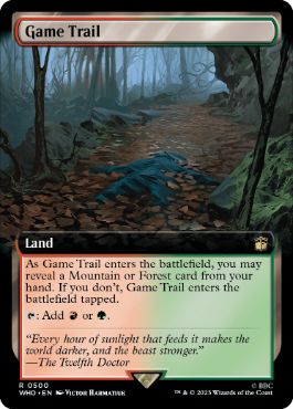 [500]【EN】【FOIL】■拡張アート■獲物道/Game Trail【WHO】[R][土地]