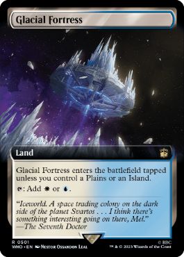 [501]【EN】【FOIL】■拡張アート■氷河の城砦/Glacial Fortress【WHO】[R][土地]