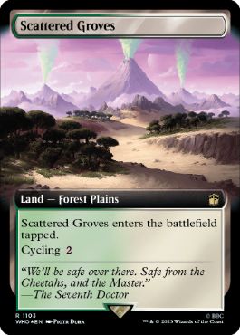 [1103]【EN】【サージFOIL】■拡張アート■まばらな木立ち/Scattered Groves【WHO】[R][土地]