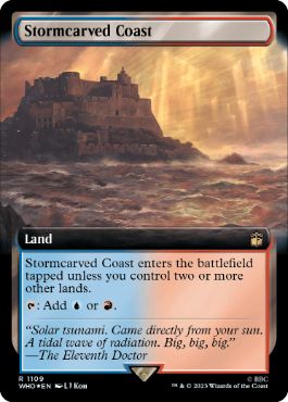 [1109]【EN】【サージFOIL】■拡張アート■嵐削りの海岸/Stormcarved Coast【WHO】[R][土地]
