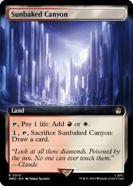 [519]【EN】【FOIL】■拡張アート■灼陽大峡谷/Sunbaked Canyon【WHO】[R][土地]