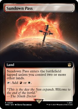 [520]【EN】【FOIL】■拡張アート■日没の道/Sundown Pass【WHO】[R][土地]