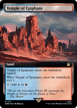 [1117]【EN】【サージFOIL】■拡張アート■天啓の神殿/Temple of Epiphany【WHO】[R][土地]