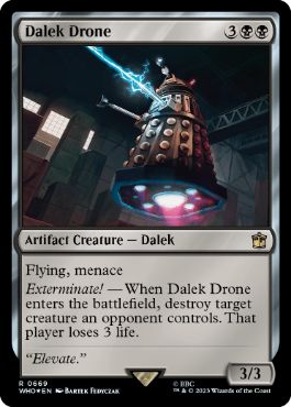 [669]【EN】【サージFOIL】ダーレクのドローン/Dalek Drone【WHO】[R][黒]