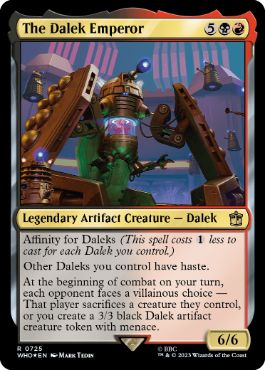 [725]【EN】【サージFOIL】皇帝ダーレク/The Dalek Emperor【WHO】[R][多色]