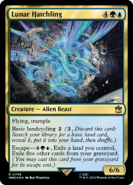 [746]【EN】【サージFOIL】月の雛/Lunar Hatchling【WHO】[R][多色]