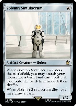 [246]【EN】【FOIL】真面目な身代わり/Solemn Simulacrum【WHO】[R][茶]