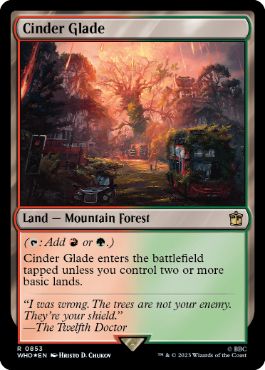 [853]【EN】【サージFOIL】燃えがらの林間地/Cinder Glade【WHO】[R][土地]