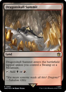 [863]【EN】【サージFOIL】竜髑髏の山頂/Dragonskull Summit【WHO】[R][土地]