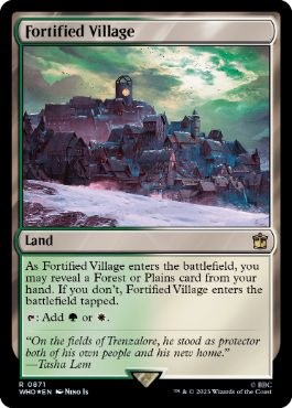 [871]【EN】【サージFOIL】要塞化した村/Fortified Village【WHO】[R][土地]