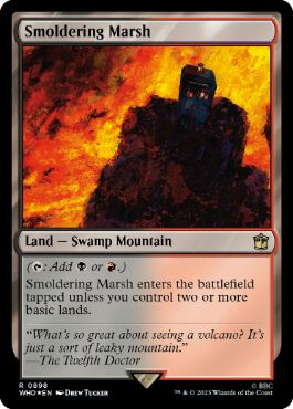 [898]【EN】【サージFOIL】燻る湿地/Smoldering Marsh【WHO】[R][土地]