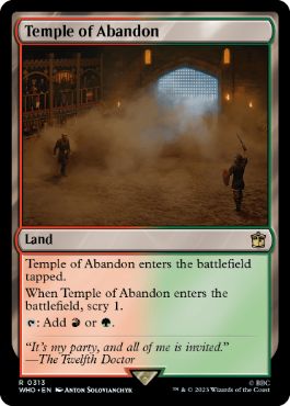 [313]【EN】【FOIL】奔放の神殿/Temple of Abandon【WHO】[R][土地]