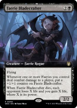 [050]【EN】■拡張アート■フェアリーの刃造り/Faerie Bladecrafter【WOC】[R][黒]