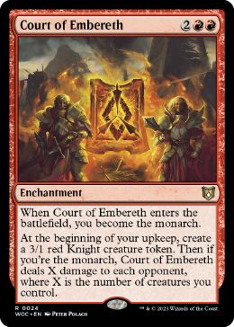 [024]【EN】【FOIL】エンバレスの宮廷/Court of Embereth【WOC】[R][赤]