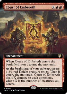 [032]【EN】【FOIL】■拡張アート■エンバレスの宮廷/Court of Embereth【WOC】[R][赤]