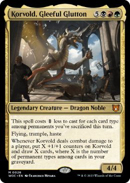 [026]【EN】【FOIL】陽気な大食漢、コルヴォルド/Korvold, Gleeful Glutton【WOC】[M][多色]