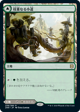 [258]【JP】枝重なる小道/Branchloft Pathway【ZNR】[R][土地]