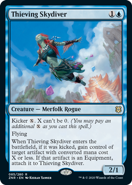 [085]【EN】【FOIL】泥棒スカイダイバー/Thieving Skydiver【ZNR】[R][青]