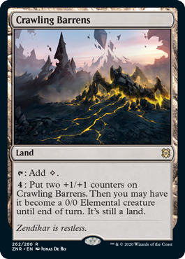 [262]【EN】【FOIL】這い回るやせ地/Crawling Barrens【ZNR】[R][土地]