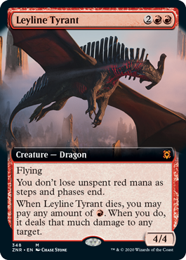 [348]【EN】【FOIL】■拡張アート■力線の暴君/Leyline Tyrant【ZNR】[M][赤]
