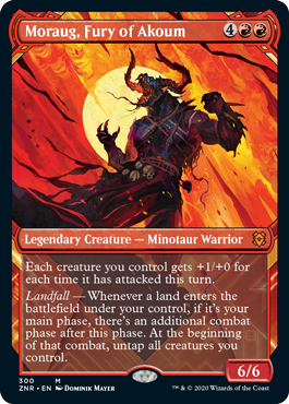 [300]【EN】【FOIL】■ショーケース■アクームの怒り、モラウグ/Moraug, Fury of Akoum【ZNR】[M][赤]