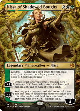 [283]【EN】【FOIL】■ボーダーレス■影さす太枝のニッサ/Nissa of Shadowed Boughs【ZNR】[M][多色]