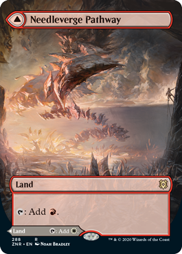 [288]【EN】【FOIL】■ボーダーレス■針縁の小道/Needleverge Pathway【ZNR】[R][土地]