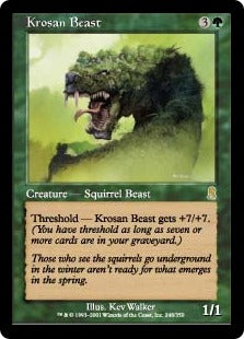 [248]【EN】クローサの獣/Krosan Beast【ODY】[R][緑]